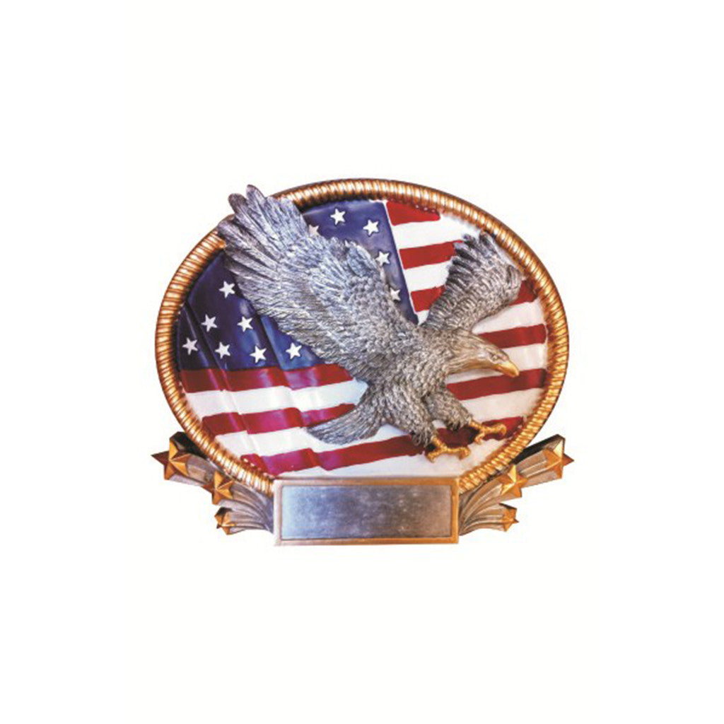 Belt with eagle plate