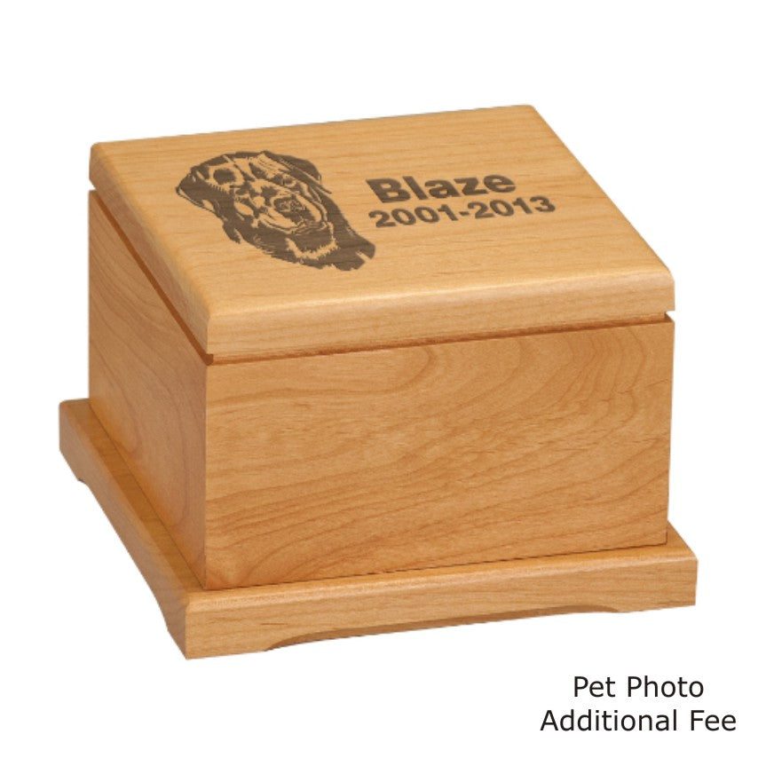 ALDER WOOD PET URN