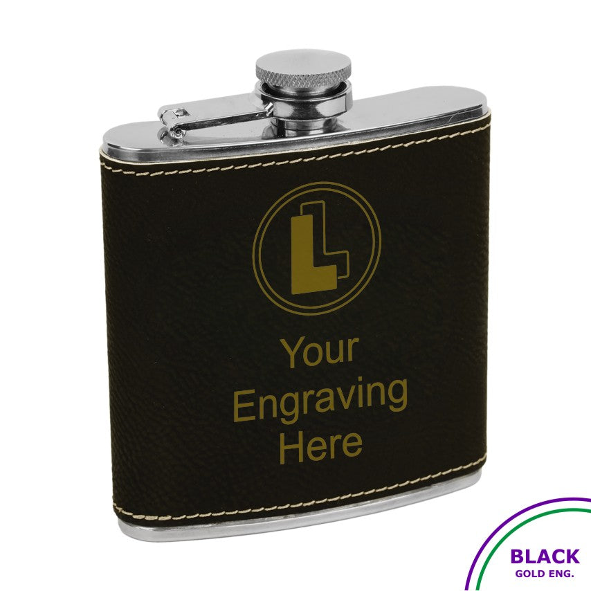 LEATHERETTE FLASK (6oz) - 0