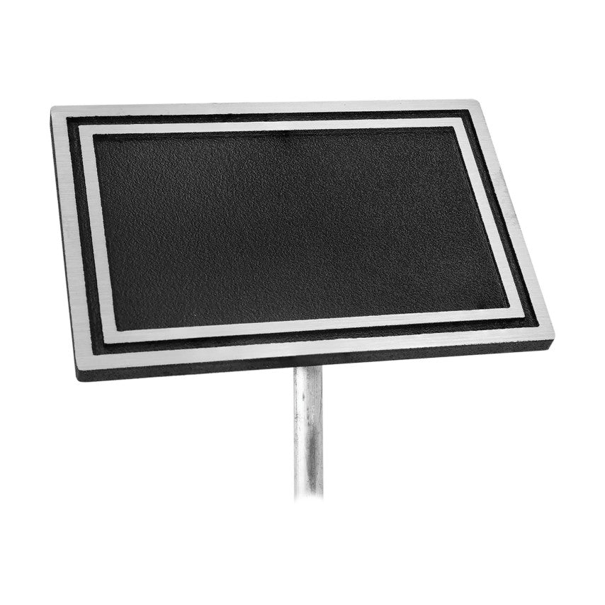 SILVER RECTANGLE MEMORIAL SIGN W/ROD - 0