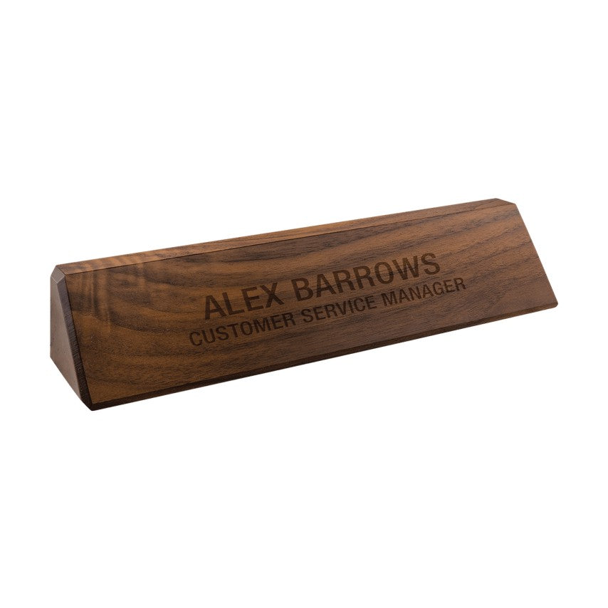 NAMEPLATE - WALNUT