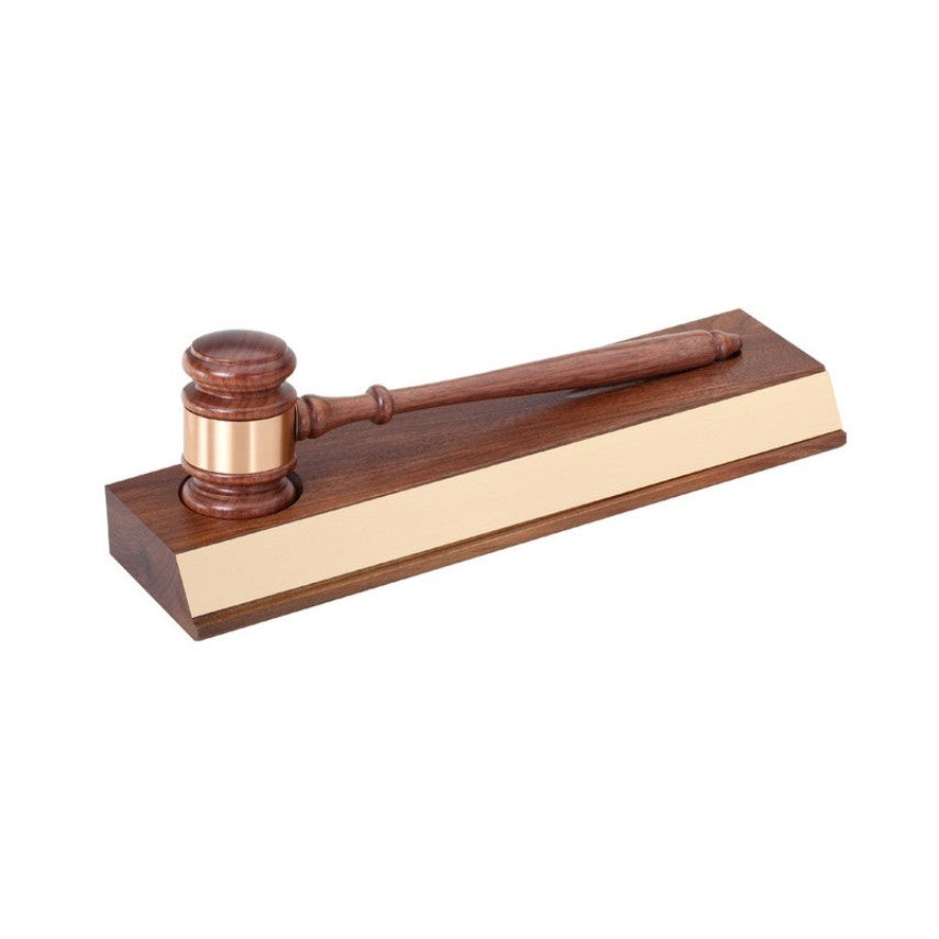 WALNUT GAVEL AND STAND