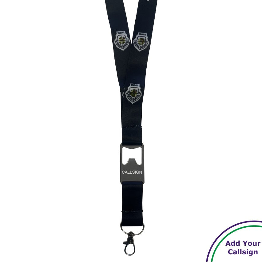 Weapons School Graduate Patch Branded Lanyard with Callsign Laser Engraving