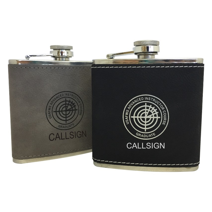 AIC LEATHERETTE FLASK