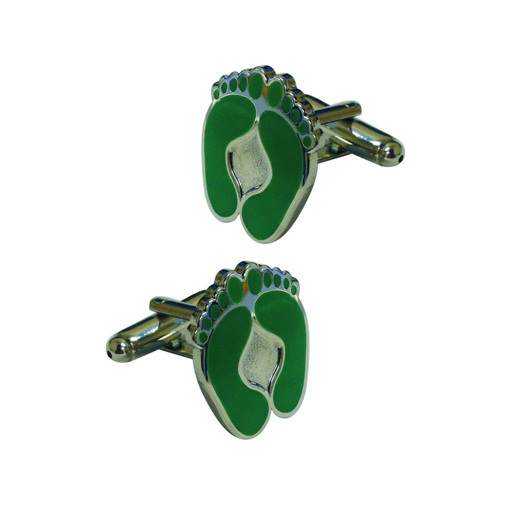 Green Feet Cufflinks 