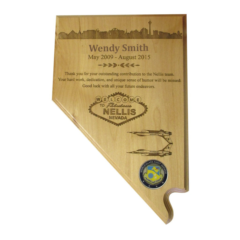 NEVADA ALDER WOOD PLAQUE - 0