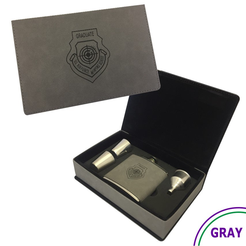 Buy gray WPS LEATHERETTE FLASK SET